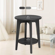 Modern End Table with Bottom Shelf for Living Room Bedroom Storage by Vasagle