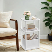 3 Tier Side Table with Fabric Storage Basket and Quick Assembly by Songmics Home