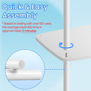 3 Tier Side Table with Fabric Storage Basket and Quick Assembly by Songmics Home