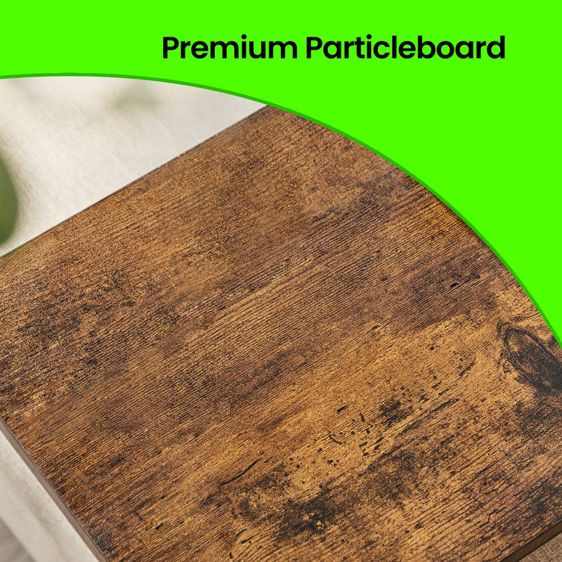 C Shaped Side Table with Metal Frame for Sofa or Armchair in Living Room by Vasagle