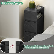 Slim Narrow Side Table with Drawers and Open Shelf for Small Spaces by Vasagle