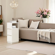 Slim Narrow Side Table with 2 Drawers and Open Shelf for Small Spaces by Vasagle