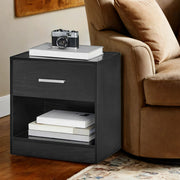 Set of 2 Bedside Tables with Drawer and Shelf for Bedroom or Lounge by Vasagle