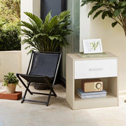 Set of 2 Bedside Tables with Drawer and Shelf for Bedroom or Living Room by Vasagle