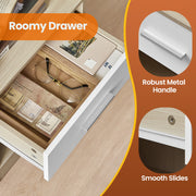 Set of 2 Bedside Tables with Drawer and Shelf for Bedroom or Living Room by Vasagle