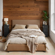 Set of 2 Slim Side Tables with Drawers and Open Shelf for Small Spaces by Vasagle