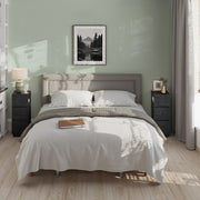 Set of 2 Slim Side Tables with Drawers and Open Shelf for Small Spaces by Vasagle