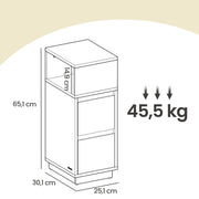 Set of 2 Slim Side Tables with Drawers and Open Shelf for Small Spaces by Vasagle