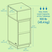 Set of 2 Slim Side Tables with Drawers and Open Storage for Small Spaces by Vasagle