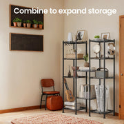 5 Tier Bathroom Storage Shelf with PP Liners for Small Spaces Freestanding Unit by Songmics