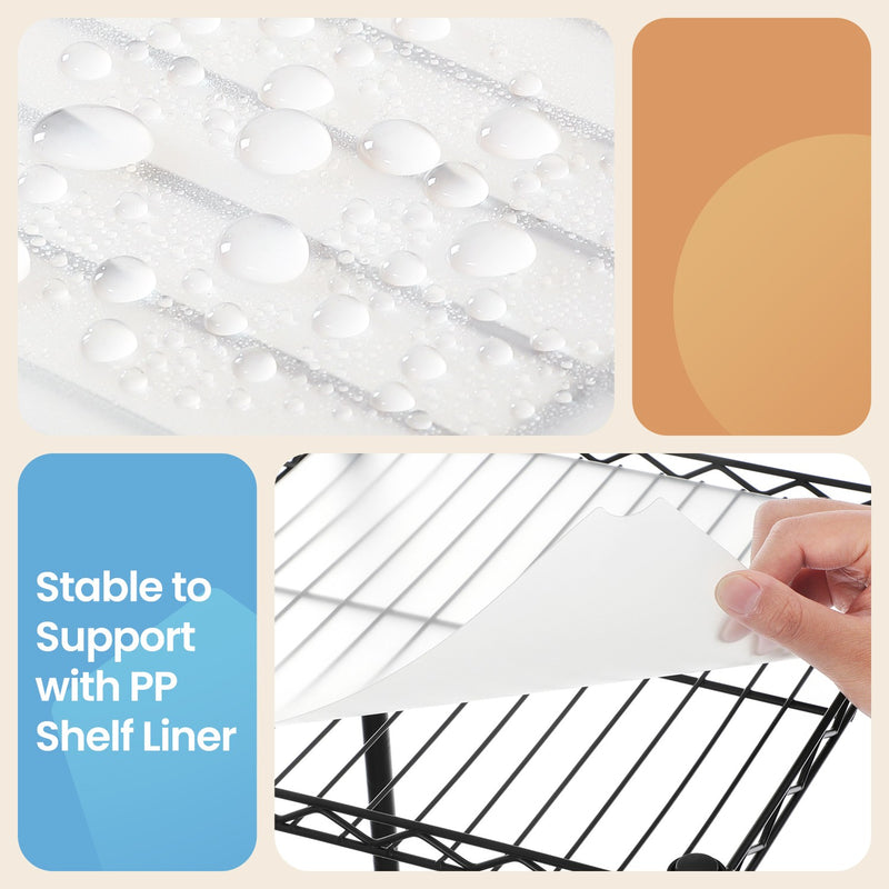 5 Tier Bathroom Storage Shelf with PP Liners for Small Spaces Freestanding Unit by Songmics