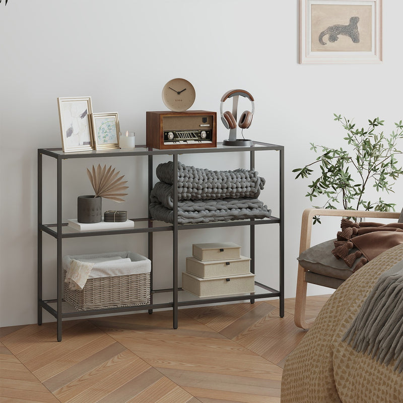 Modern 3 Tier Console Table 39 Inch Sofa Table for Hallway Living Room or Bedroom by Vasagle