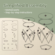 Small Round Coffee Table Set of 2 with Steel Frame for Modern Living Room by Vasagle