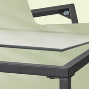 Modern Console Side Table with Tempered Glass Top for Hallway or Living Room by Vasagle