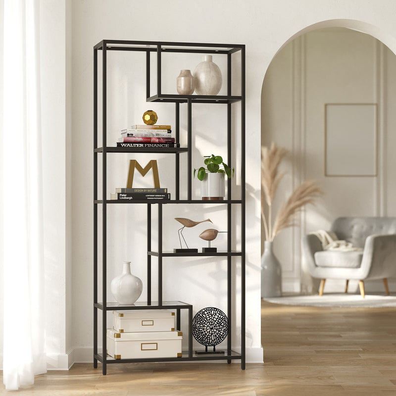 6 Tier Tall Bookshelf and Display Storage Shelf for Living Room or Office by Vasagle