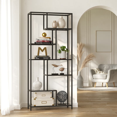 6 Tier Tall Bookshelf and Display Storage Shelf for Living Room or Office by Vasagle