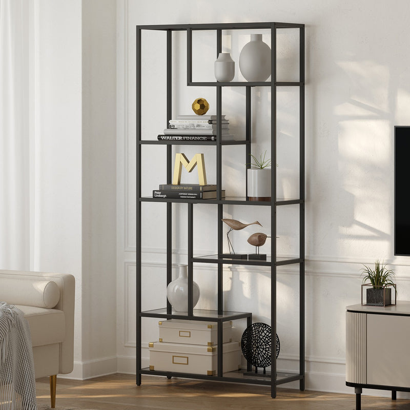 6 Tier Tall Bookshelf and Display Storage Shelf for Living Room or Office by Vasagle