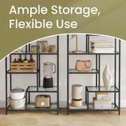 6 Tier Tall Bookshelf and Display Storage Shelf for Living Room or Office by Vasagle