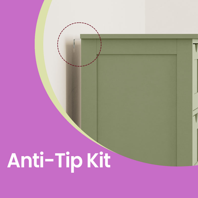 Freestanding Bathroom Storage Cabinet with 4 Drawers White Slim Floor Unit by Vasagle