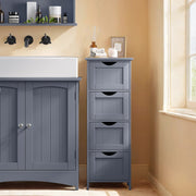Freestanding Bathroom Storage Cabinet with 4 Drawers Small Space Unit 82cm Tall by Vasagle