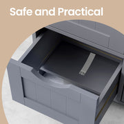 Freestanding Bathroom Storage Cabinet with 4 Drawers Small Space Unit 82cm Tall by Vasagle