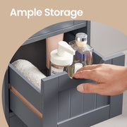 Freestanding Bathroom Storage Cabinet with 4 Drawers Small Space Unit 82cm Tall by Vasagle