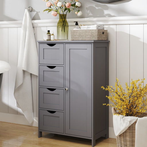Freestanding Bathroom Storage Cabinet with Drawers and Door for Small Spaces by Vasagle