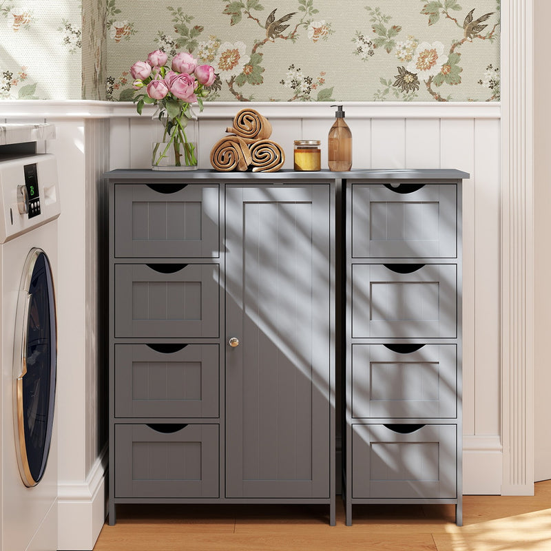 Freestanding Bathroom Storage Cabinet with Drawers and Door for Small Spaces by Vasagle