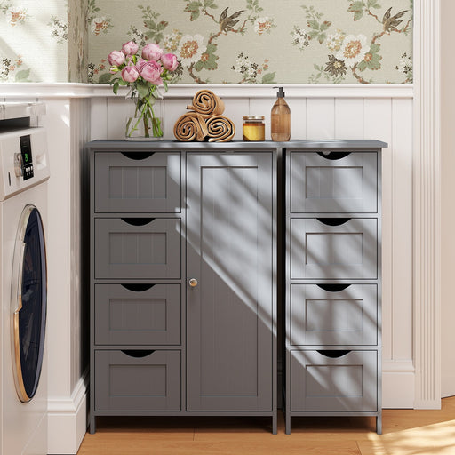 Freestanding Bathroom Storage Cabinet with Drawers and Door for Small Spaces by Vasagle