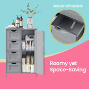 Freestanding Bathroom Storage Cabinet with Drawers and Door for Small Spaces by Vasagle