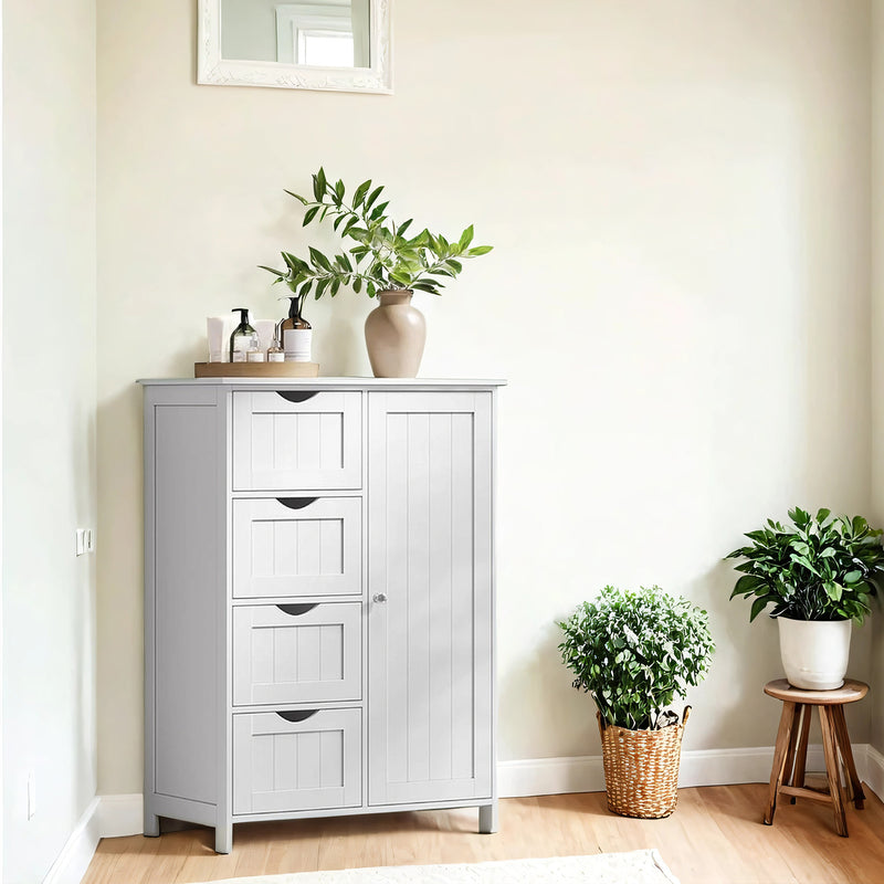 Freestanding Bathroom Storage Cabinet with 4 Drawers for Floor Organisation by Vasagle