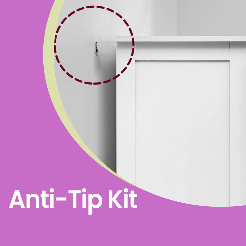 Freestanding Bathroom Storage Cabinet with 4 Drawers Compact Space Saver by Vasagle