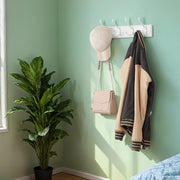 Wall Mounted Coat Rack with 4 Sturdy Metal Tri Hooks for Hallway or Entryway by Songmics