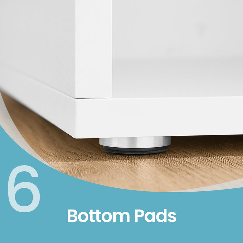 White Shoe Storage Bench with Padded Seat & 15 Shoe Slots for Hallway or Bedroom by Vasagle VASAGLE