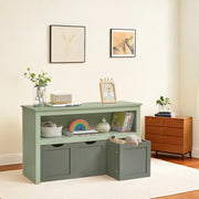 Kids Toy Storage Cabinet with Wheels and 3 Spacious Drawers for Bedroom by Vasagle