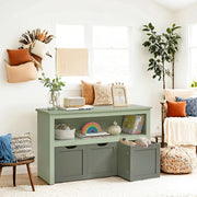 Kids Toy Storage Cabinet with Wheels and 3 Spacious Drawers for Bedroom by Vasagle