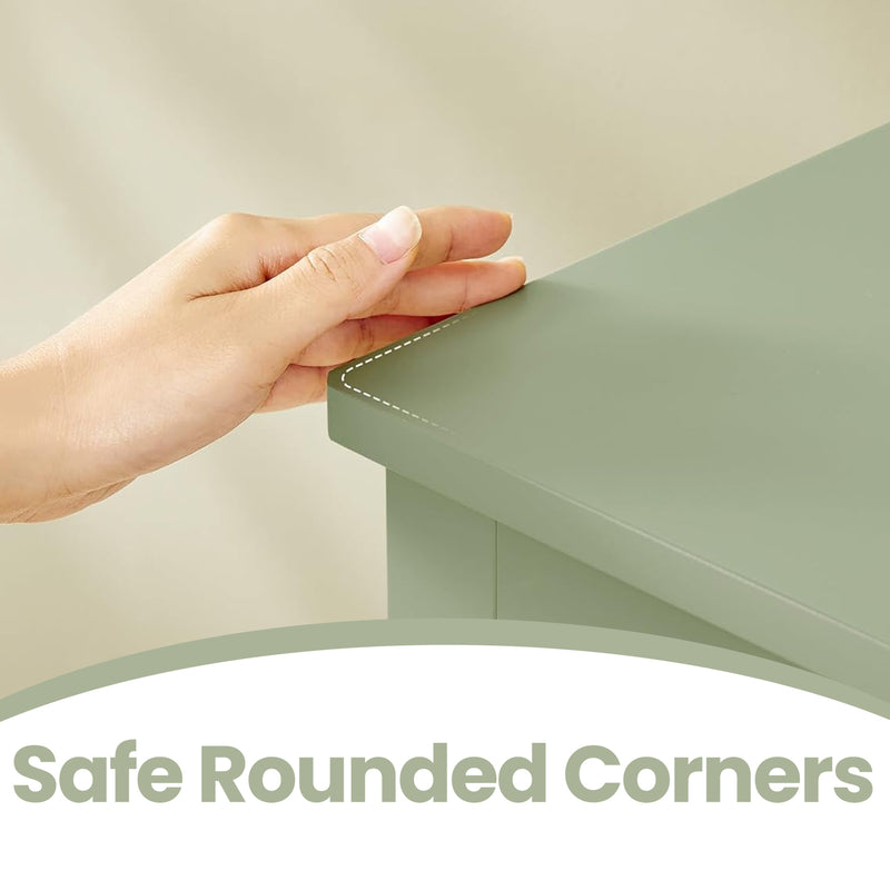 Kids Toy Storage Cabinet with Wheels and 3 Spacious Drawers for Bedroom by Vasagle