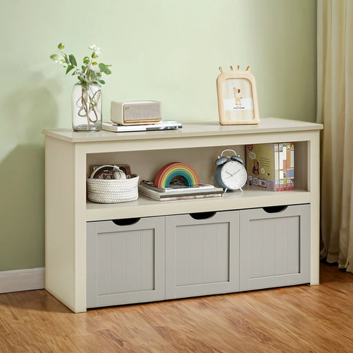 Kids Toy Storage Cabinet with Wheels and 3 Drawers for Playroom Organisation by Vasagle