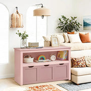 Kids Toy Storage Cabinet with Wheels and 3 Spacious Drawers for Bedroom by Vasagle