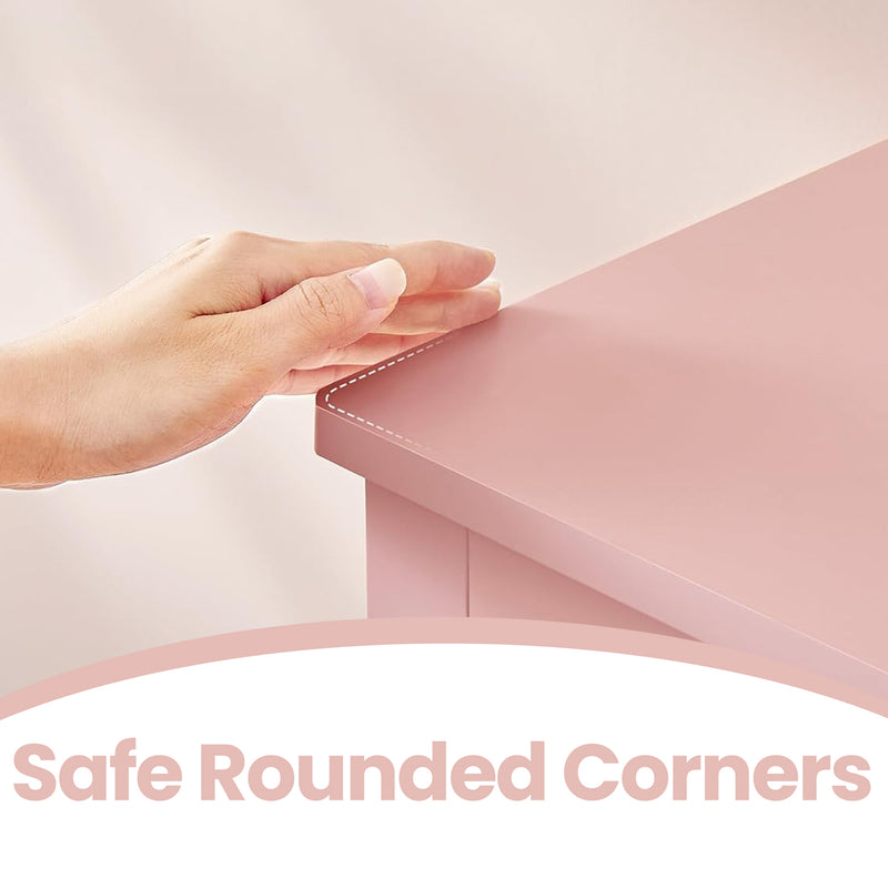 Kids Toy Storage Cabinet with Wheels and 3 Spacious Drawers for Bedroom by Vasagle