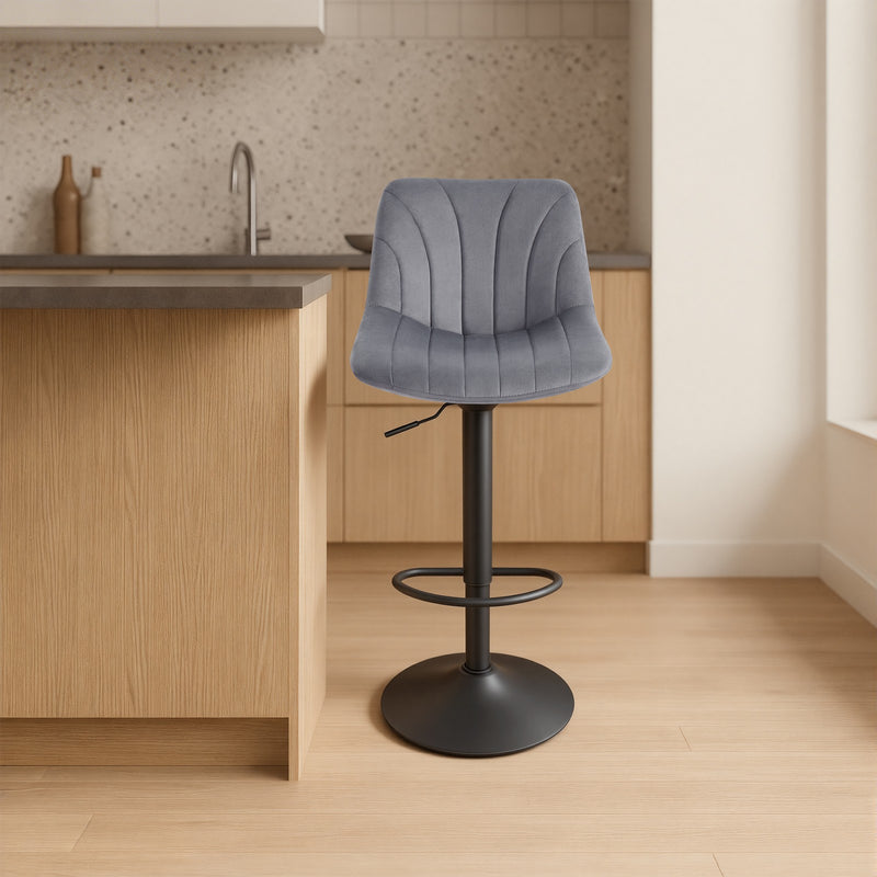 Set of 2 Swivel Adjustable Bar Stools with Backrests and Footrest Support by Vasagle VASAGLE