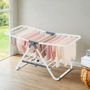 Foldable Two Tier Clothes Drying Rack Space Saving Laundry Airer for Indoor Use by Songmics