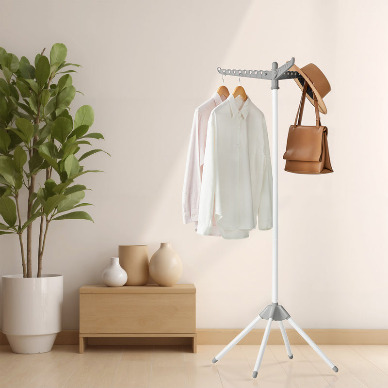 Tall Clothes Drying Rack with 3 Rotating Arms and 4 Stable Legs for Indoors by Songmics