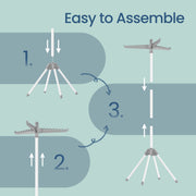 Tall Clothes Drying Rack with 3 Rotating Arms and 4 Stable Legs for Indoors by Songmics