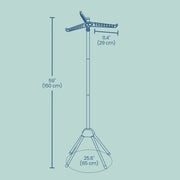 Tall Clothes Drying Rack with 3 Rotating Arms and 4 Stable Legs for Indoors by Songmics