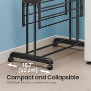 Tall Foldable Clothes Drying Rack Stainless Steel 68 Inch for Indoor Outdoor Use by Songmics