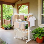 Tall Foldable Clothes Drying Rack Stainless Steel 68 Inch Indoor Outdoor Use by Songmics