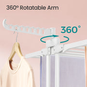 Tall Foldable Clothes Drying Rack Stainless Steel 68 Inch Indoor Outdoor Use by Songmics