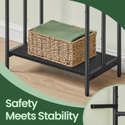 Freestanding Towel Rack with 3 Tiers and Storage Shelf for Bathroom or Bedroom by Songmics