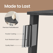 4 Tier Corner Bookshelf with Steel Frame for Living Room or Office Storage by Vasagle